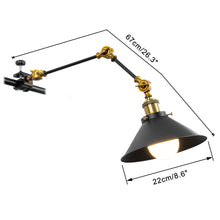 Load image into Gallery viewer, Telescopic Adjustable Arm Horizontal Fittings Black Bracket Lighting Wireless Remote Battery Lamp(DZ22)