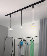 Load image into Gallery viewer, Remote Control RGB LED White Track Pendant Light Adjustable Fixture Vintage Style