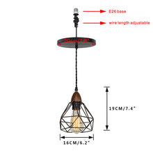 Load image into Gallery viewer, E26 Connection Ceiling Spotlight Remodel Walnut Base Hollow Shade Simple Hanging Light Convert Kit