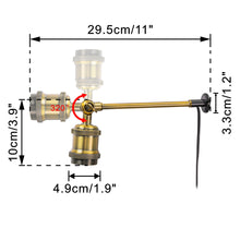 Load image into Gallery viewer, Dimming Timer Mini Bracket (3.3 cm Diameter) Wired Wall Lamp Easy Install E26 Base Vintage Design Adjusted Angle Mounting Narrow Wood for Bar Loft Home(No Bulb)