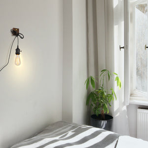 9.8Feet Plug In Cord Mini Base Wall Lighting Adjustable Wire Length Convenient Hook Install Vintage Design