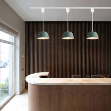 Load image into Gallery viewer, Track Pendant Light Macaron Green Metal Shade Loft Style For Kitchen Home Bar