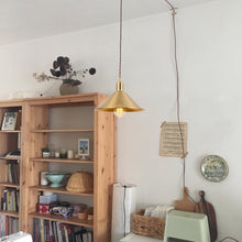 Load image into Gallery viewer, Hanging Light Plug In Dimmable Corded Copper Cone Shade Kitchen Lamp Modern Design