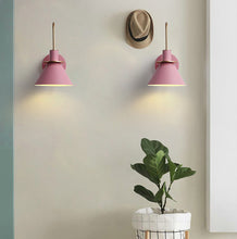 Load image into Gallery viewer, Battery Wireless Gooseneck Stem Pink/Yellow Wall Sconce Remote Dimmable