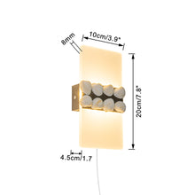 Load image into Gallery viewer, White Acrylic with 3D Shells Handmade Corded Wall Sconce Modern Design For Bedside Store Office