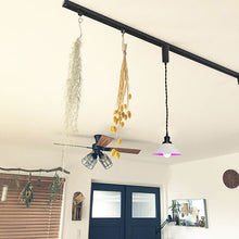 Load image into Gallery viewer, Remote Control RGB LED White Track Pendant Light Black E26 Base Adjustable Fixture Vintage Style