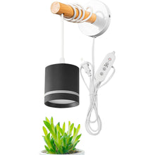 Load image into Gallery viewer, Hanging Wall Sconce Wooden Handle Macaron Style with Timer Cord Idea for Indoor Plant Grow Light