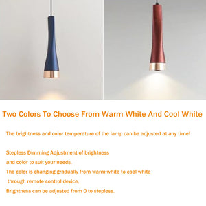 1-Light Track Pendant Light Remote Control with Dimmable Smart Led Light Adjustable Length for Decor