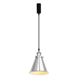 Adjusted Cable Track Lamp Silver Metal Cone Shade Modern Pendant Lighting for Kitchen