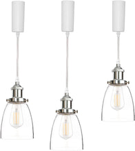 Load image into Gallery viewer, Track Light Cone Clear Glass Lampshade E26 Socket Vintage Design Track Mount Pendant Lighting