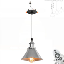 Load image into Gallery viewer, Recessed Mounted Pendant Light Industrial Style Adjustable Height Remote Control for Dining Room