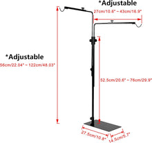 Load image into Gallery viewer, Promotes Growth Plants Grow Stand 2-Lights Adjustable Angle &amp; Height 5.9Ft Timer Cord Free Placement