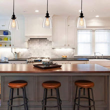 Load image into Gallery viewer, Track Light Cone Clear Glass Lampshade E26 Socket Vintage Design Track Mount Pendant Lighting