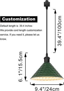 Black, Green Or White Modern Track Pendant Light Adjustable Or Fix Length For Kitchen Shop