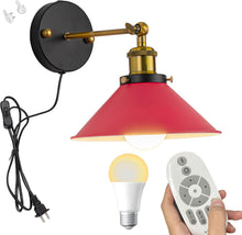 Load image into Gallery viewer, Remote Control Lamp Macaron Metal Wall Sconce Adjustable Lighting Fixture with Stepless Dimming