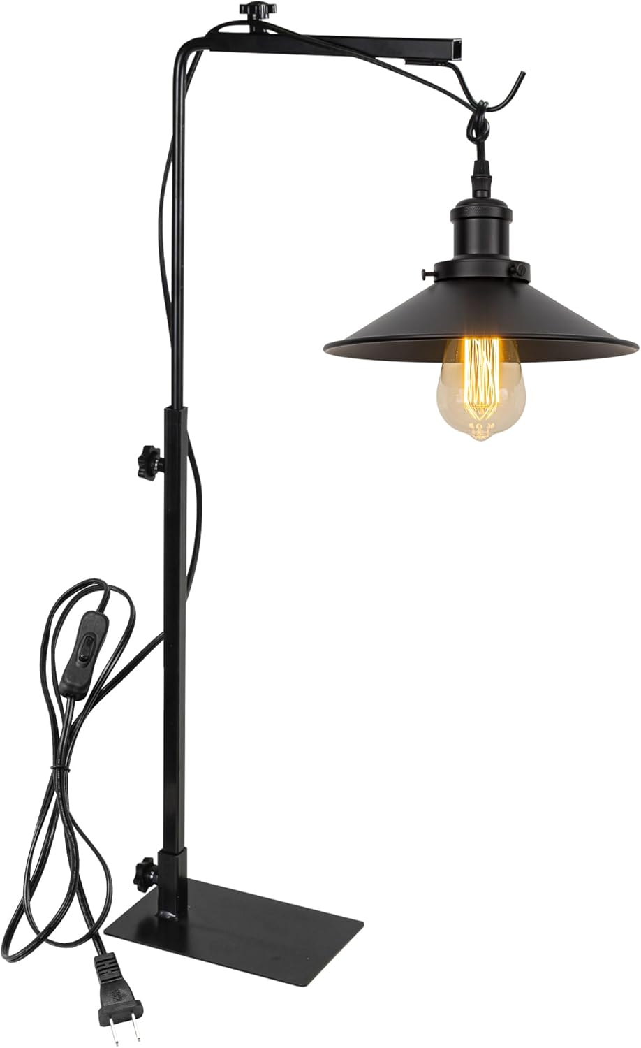 Free Standing Plant Grow Lighting Adjustable Height 5.9 Ft Plug Cord with Timer Switch