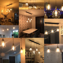 Load image into Gallery viewer, Track Light Cone Clear Glass Lampshade E26 Socket Vintage Design Track Mount Pendant Lighting