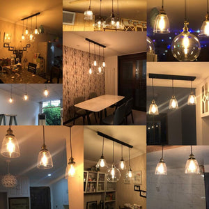 Track Light Cone Clear Glass Lampshade E26 Socket Vintage Design Track Mount Pendant Lighting