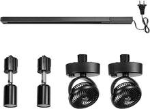 Load image into Gallery viewer, 1 Track Rail, 2 Track Lights No Bulb, 2 Adjustable Wind Speed Track Mini Fans Plant Growing Kit