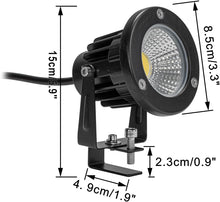 Load image into Gallery viewer, Black Waterproof Clip-On Wall Light 10W White Light Outdoor Spotlight 5.9ft Button Switch Plug Cord