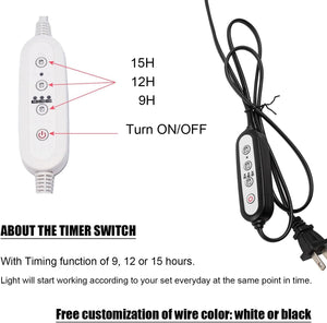 Plant Grow Plug-in Pendant Light Macaron Style Portable with Timer Full Spectrum for Balcony