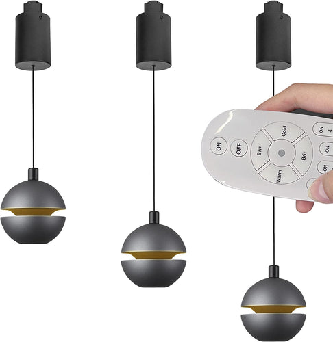 Adjusted Levitate Metal Mini Track Light Retractable Lift Dimmable Remote Control Smart Light 3pcs