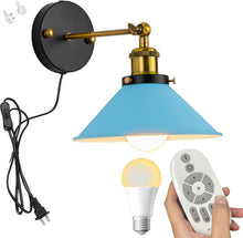 Load image into Gallery viewer, Remote Control Lamp Macaron Metal Wall Sconce Adjustable Lighting Fixture with Stepless Dimming