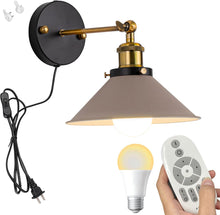 Load image into Gallery viewer, Remote Control Lamp Macaron Metal Wall Sconce Adjustable Lighting Fixture with Stepless Dimming