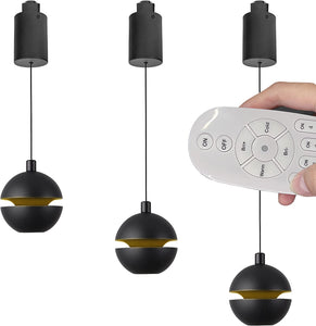 Adjusted Levitate Metal Track Light Retractable Lift Dimmable Remote Control Smart Light 3pcs