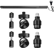 Load image into Gallery viewer, 1 Track Rail, 2 Track Lights Full Spectrum Bulbs, 2 Adjust Wind Speed Mini Fans Plant Growing Kit
