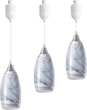 Load image into Gallery viewer, Modern Track lighting Pendants Adjustable Height Art Glass Lampshade Track Lighting Fixture 3-Pack