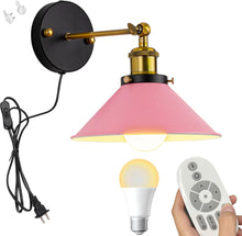 Load image into Gallery viewer, Remote Control Lamp Macaron Metal Wall Sconce Adjustable Lighting Fixture with Stepless Dimming