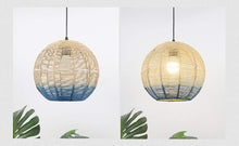 Load image into Gallery viewer, Ceiling Lamp Natural Lampshade No Wiring Needed Plug-in Hemp Rope Cord Dimmable For Modern Farmhouse