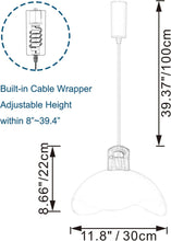 Load image into Gallery viewer, Track Pendant Light with Multi Color Iron Shade, Adjustable Length for Bedroom Home Lighting
