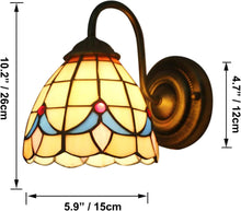 Load image into Gallery viewer, Wall lamp E26 1-Light Plug-in Bulb not Included Wall Sconce Glass Shade 6 Foot Black Cord