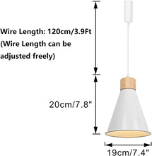 Load image into Gallery viewer, 3-Pack Full Spectrum Adjusted Light J-Type Track Light Wooden White Shade Vintage Design for home