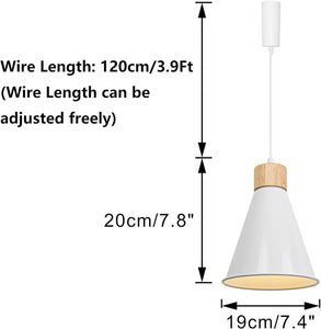 3-Pack Full Spectrum Adjusted Light J-Type Track Light Wooden White Shade Vintage Design for home