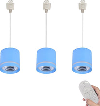 Load image into Gallery viewer, 3-Lights Track Pendant Lights with Remote Focused Adjustable LED Dimmable for Dining Room Kitchen