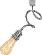 Load image into Gallery viewer, Track Light Mini E26 Base Flexibly Rotatable Light Goose Neck Silver Lamp