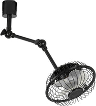 Load image into Gallery viewer, Track Mounted Ceiling Black Fan Adjustable Angle 16.1 Inches Height For Home Indoors Plants Growing