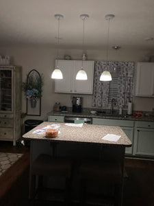 Customized Battery Powered Adjusted Cord White Glass Shade Pendant Modern Design For Home Store
