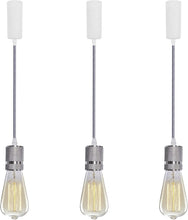 Load image into Gallery viewer, 3-Lights Lift Track Lighting Pendants with Industrial Aluminum Socket for Kitchen Dinning Table