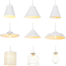Load image into Gallery viewer, White Or Black Metal Lampshade Track Light Adjusted Cord E12 Base Modern Track Lamp Customizable
