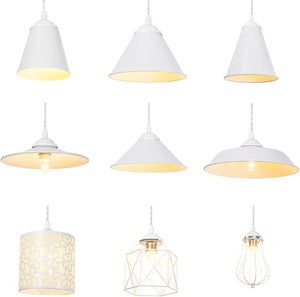 White Or Black Metal Lampshade Track Light Adjusted Cord E12 Base Modern Track Lamp Customizable