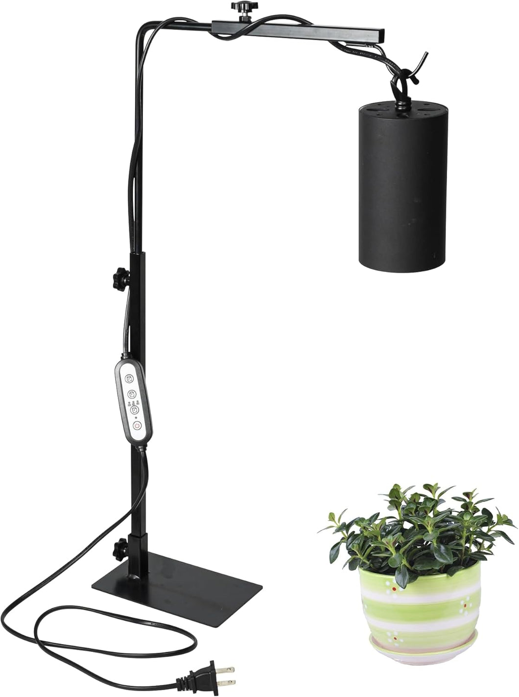 free standing grow lights for indoor plants Black Free Standing Plant Grow Stand Adjusted Height 7W 4000K Natural Light Full Spectrum Spot Lamp – Nunu Lighting