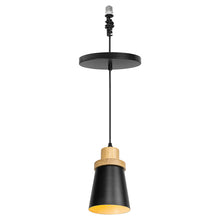 Load image into Gallery viewer, E26 Connection Ceiling Spotlight Remodel Log Base Metal Black Shade Retro Hanging Light Convert Kit