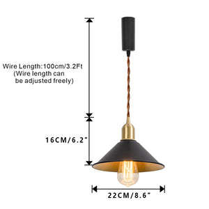 Track Mount Lighting Black Outer Gold Inner Shade Brass Base Kitchen Island Light Retro Design