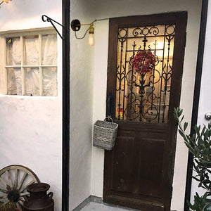 Motion Sensor Light Adjustable Angle Corded Vintage Design Wall Light for Entrance Hallway Stairs