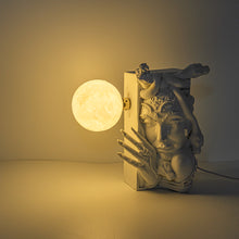 Load image into Gallery viewer, Medusa Bookshelf Lamp USB Cable Greek Gorgon Serpent Monster Decorative Lighting Vintage Design