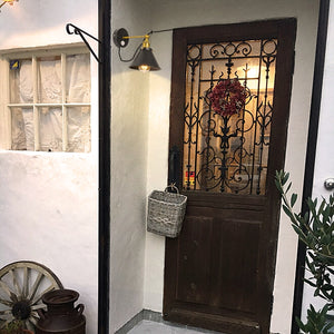 Motion Sensor Light Adjustable Angle Corded Vintage Design Wall Light for Entrance Bedsides Stairs